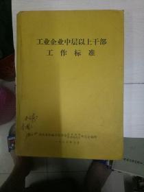 工业企业中层以上干部工作标准