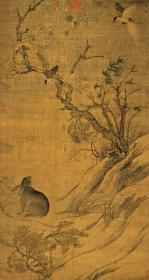 宋 崔白 双喜图 193.7x103.4cm 绢本 艺术微喷画芯 1:1复制