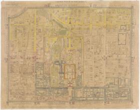 古地图1796-1857 中国北京城街道详细全图。纸本大小112.54*141.88厘米。宣纸原色仿真。