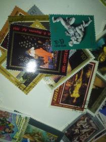 邮票，西方精美油画邮票，单张0.8，一起38