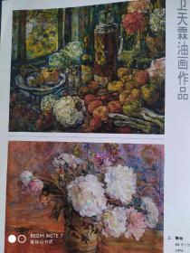 画页（散页印刷品）—-卫天霖油画作品（静物、花卉）1259