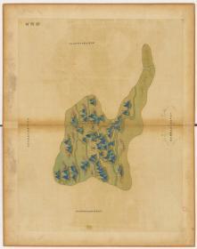 0006-25古地图1661-1681清浙江省青碧山水。武康县。纸本大小59.86*75.71厘米。宣纸原色仿真。