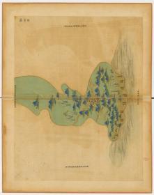 0006-39古地图1661-1681清浙江省青碧山水。余姚县。纸本大小59.86*75.71厘米。宣纸原色仿真。