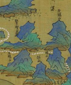 0006-67古地图1661-1681清浙江省青碧山水。桐卢县。纸本大小59.86*75.71厘米。宣纸原色仿真。