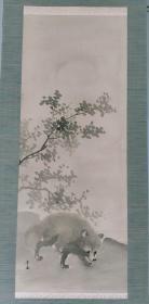 日本名家～望月金凤 狐狸图精品