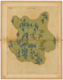 0006-66古地图1661-1681清浙江省青碧山水。醇安县。纸本大小59.86*75.71厘米。宣纸原色仿真。