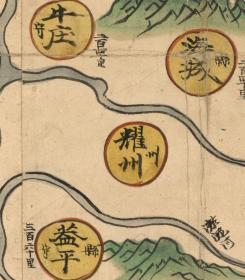 古地图1734–1736雍正十二年至乾隆元年盛京舆地全图。纸本大小151.08*181.53厘米。宣纸原色仿真。