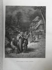 1878年，古斯塔夫.多雷 《十字军东征史》，100幅气势磅礴原版全页顶级木刻。5 X 32 X 42 CM 大开本，约瑟夫.米修 惊心动魄的著名史记，古斯塔夫.多雷气势宏大的100幅全页超级精致木刻，强强打造高价值作品。红色漆布外封，烫金波斯花纹装饰，竹节书脊，品相完好