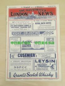 《伦敦新闻画报》5本，THE ILLUSTRATED LONDON NEWS，1938.2.5，1938.11.5，1938.11.19，1938.11.26， 1938.12.24号，37x26cm。有一些抗日战争内容