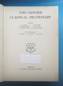 牛津词典（THE OXFORD CLASSICAL DICTIONARY，1949年版）
