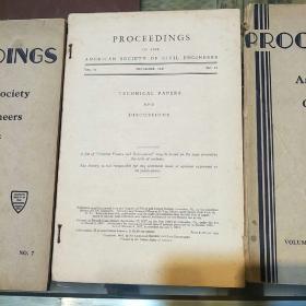 PROCEEDINGS
American Society
of
Civil Engineers(3册合售)