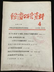 1985年1-12期《经济研究资料》