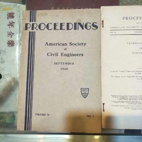 PROCEEDINGS
American Society
of
Civil Engineers(3册合售)