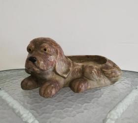 独特可爱的狗瓷塑笔洗盆