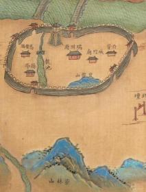 0146-13古地图1682-1691 江西十三府道里图 清康熙21年前后  瑞州。纸本大小55*72厘米。宣纸原色微喷印制