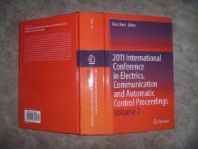 英文原版 2011 International Conference in Electrics, Communication and Automatic Control Proceedings