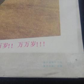 八开毛主席画片（伟大的导师，伟大的领袖毛主席万岁！万岁万万岁）五张