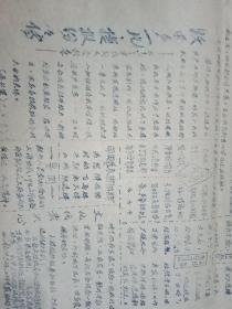 1960年3月20日晋南区企业财务成本管理工作跃进誓师大会【开幕词/简报】8开5张合售