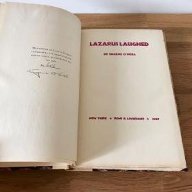 【国内现货】1927年尤金·奥尼尔限量签名毛边本戏剧作品《拉撒路笑了》 Lazarus Laughed （毛边未裁）1927年美国出版印刷  限量编号775册 其中750册对外出售 本册编号646 尤金奥尼尔亲笔签名 保真！装帧漂亮 内页带水印特种纸 很有质感 品佳难得 诺贝尔文学奖得主 诺奖