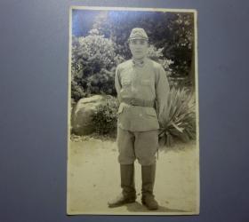 民国抗战时期老照片：日本兵照片   尺寸：8.8CM*5.5CM