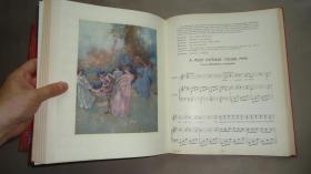 【补图】1909年IMMORTAL OPERAS OF GILBERT & SULLIVAN- Savoy Operas 《吉尔伯特和苏利文的不朽的歌剧》（萨伏伊歌剧全集）珍贵初版本 超大开本4巨册 全五线谱插图本 配补精美插图