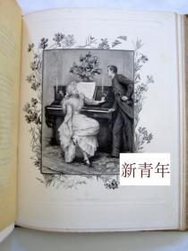 稀缺， 《 情调 》 Madeleine Lemaire 版画插图，  约1890年出版，