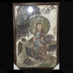 乡下收到佛像墙皮画宝贝尺寸：高96厘米 
宽66厘米
