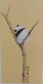 青年新锐油画家疫情其创作国画小品《熊猫系列》3、50x30cm 作品成交记录雅昌拍卖可查