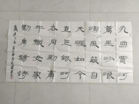 毛国典四尺横幅书法