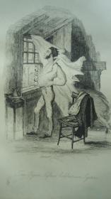 1851年 SAMUEL LOVER - HANDY ANDY: A TALE OF IRISH LIFE 《快手安迪：爱尔兰风俗画卷》极珍贵初版本 3/4小牛犊皮精装 绝美原品钢版画