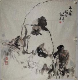 褚大雄 1939中国四川出生，1978入学中央美术学院中国画系研究生班，在叶浅予、蒋兆和、李可染、刘凌沧、吴作人、李苦禅著名六教授指导下，精研中国传统水墨画和理论。 1981年隐遁京华燕山，创立“西声壁下”画室，参禅究道。遍读儒释道书，遍游儒释道景胜大观，创制儒释道水墨大群作，历时五个春秋。1985水墨人物画《达摩一苇渡江》参加全国政协主办的名家书画展。复归画坛。