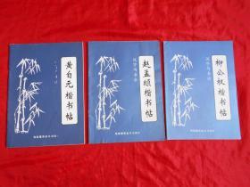 汉字与书法：柳公权楷书帖（一）、黄自元楷书帖（四）、赵孟頫楷书帖（五）（3本合售）