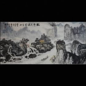 王献彬.轻舟已过万重山1.宣纸画芯.约137*68cm，简介见图,慧眼识之