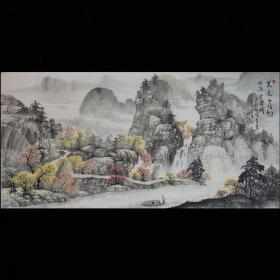 王献彬.莫道西风烈.宣纸画芯.约137*68cm，简介见图,慧眼识之