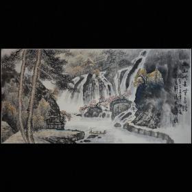 王献彬.幽山此去.宣纸画芯.约137*68cm，简介见图,慧眼识之