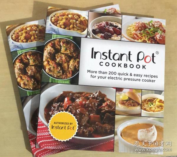 instant pot cookbook西餐食谱200种美食烹饪技巧及做法 英文菜谱【精装本 224页】