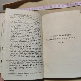 Knickerbocker's history of new york vol 1 & 2