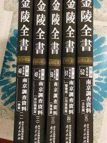 金陵全书：南京调查资料（金陵全书丙编档案类 全五册）