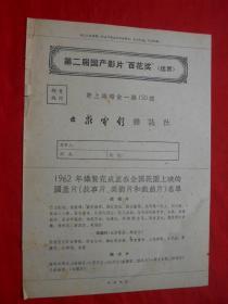 少花钱，买好书！邮资总付，第二届国产影片“百花奖”选票，大众电影杂志社，16开