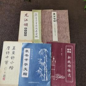 隶书千字文帖、隶书字帖、龙江颂隶书、隋学芳书前后赤壁赋、姜东舒小楷等六种字帖