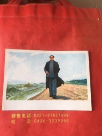 32开宣传画：毛主席在北戴河（油画）