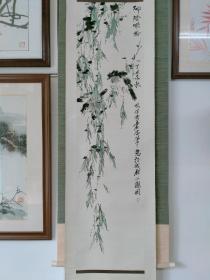 四川著名画家李国生老师精品《柳阴鸣禽》