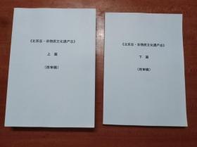 北京志.  非物质文化遗产志（终审稿，上下册，见图）                （大16开）《178》