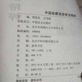 盲人按摩师职业技能提高丛书：中国按摩流派技法精萃（大字本）