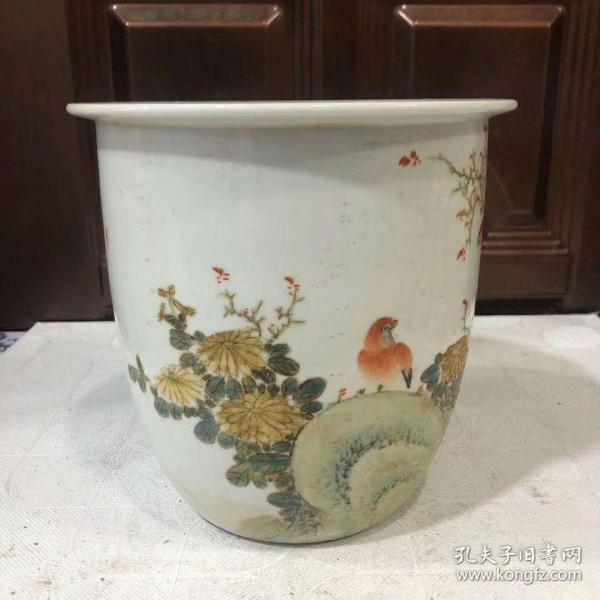 清未花鸟缸，清未花鸟缸，