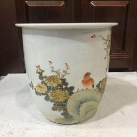 清未花鸟缸，清未花鸟缸，