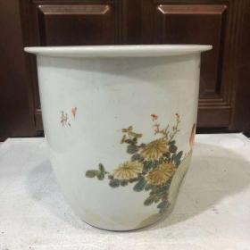 清未花鸟缸，清未花鸟缸，