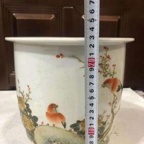 清未花鸟缸，清未花鸟缸，