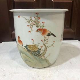清未花鸟缸，清未花鸟缸，