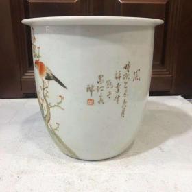 清未花鸟缸，清未花鸟缸，